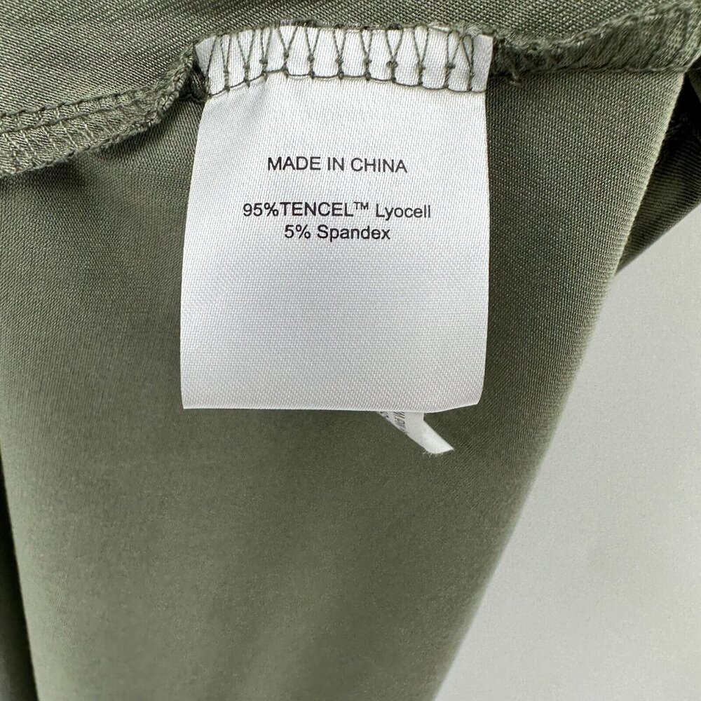 Quince Women’s Sage Green Tencel Jersey Wrap Dress Midi sz S NWT Short Sleeve - Picture 4 of 7
